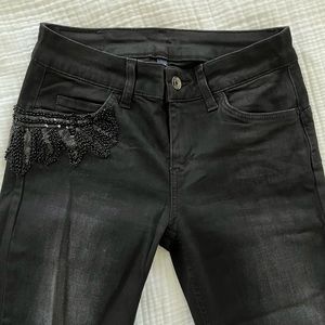 Liu Jo Black Beaded Skinny Jeans